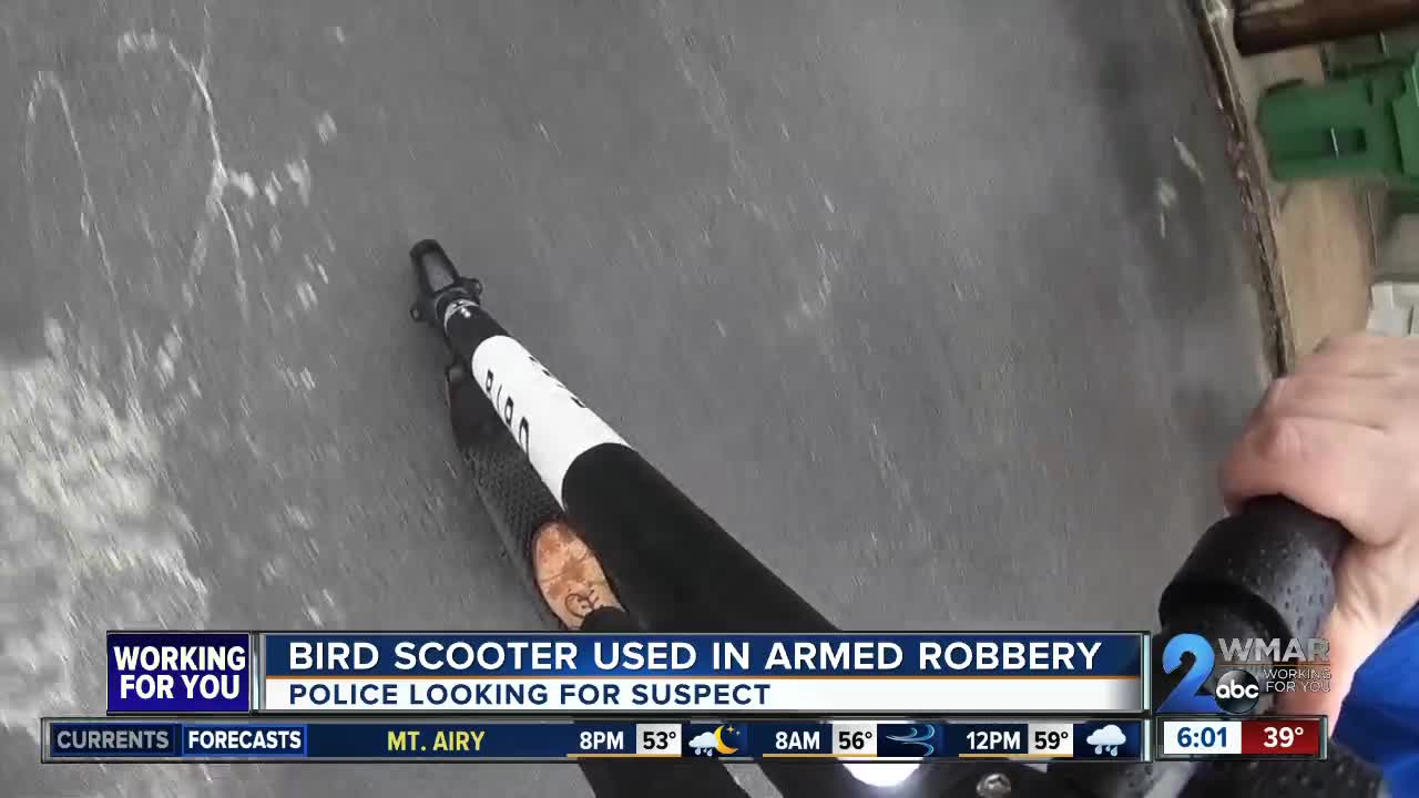 Bird scooter used in armed robbery