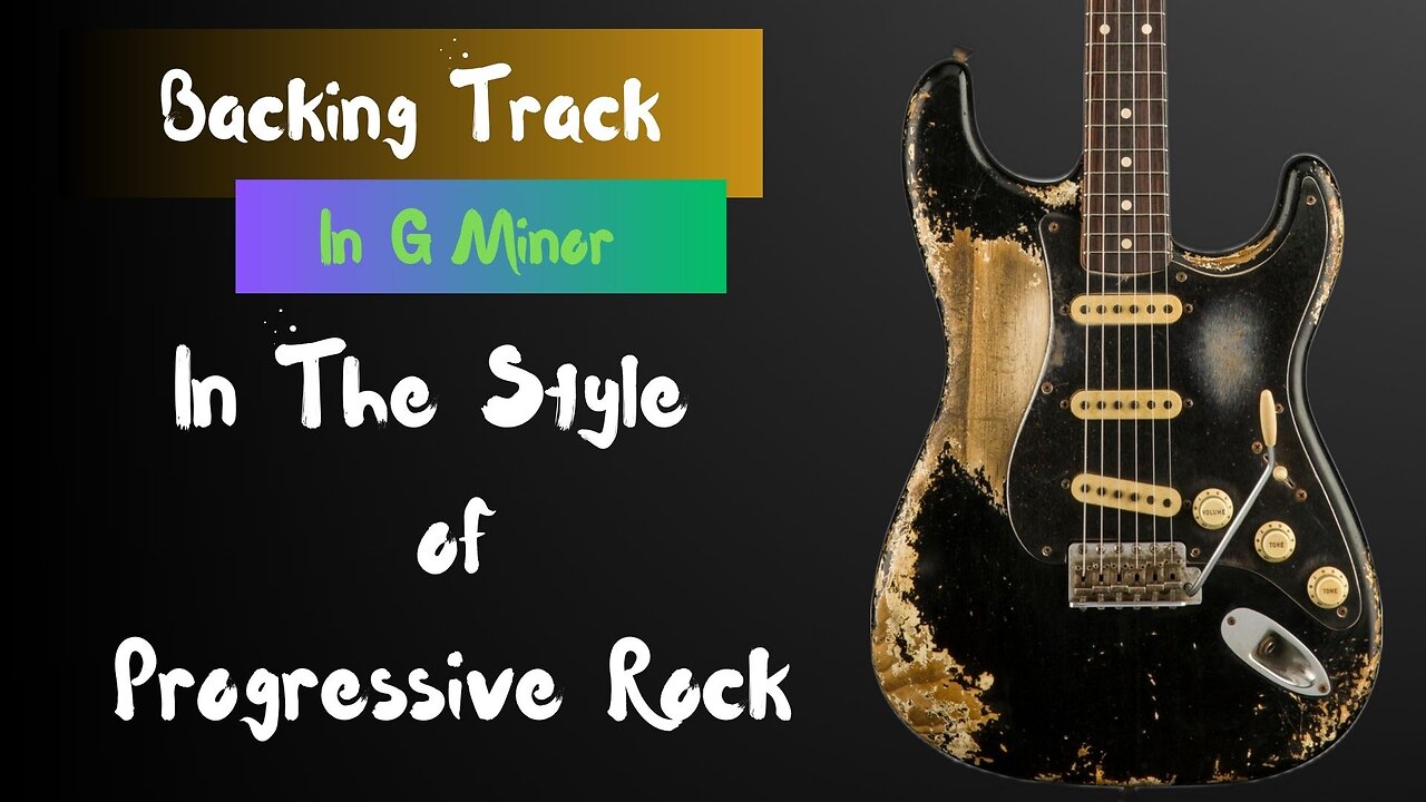 Progressive Rock Backing Track in G Minor | 100 BPM | #Backingtrackmania