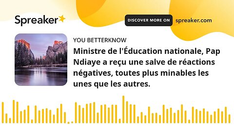 Ministre de l'Éducation nationale, Pap Ndiaye a reçu une salve de réactions négatives, toutes plus m