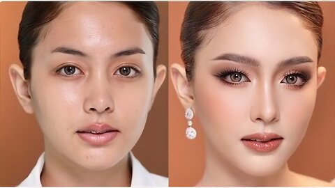 The bride's evening makeup look in a stunning Dollar style