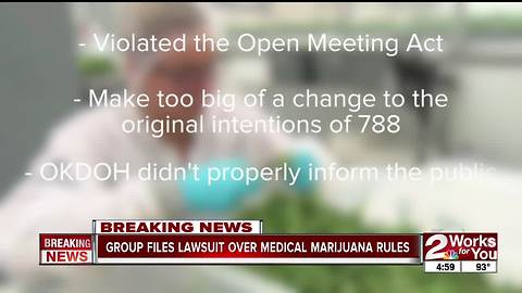 Group files lawsuit over medical marijuana rules