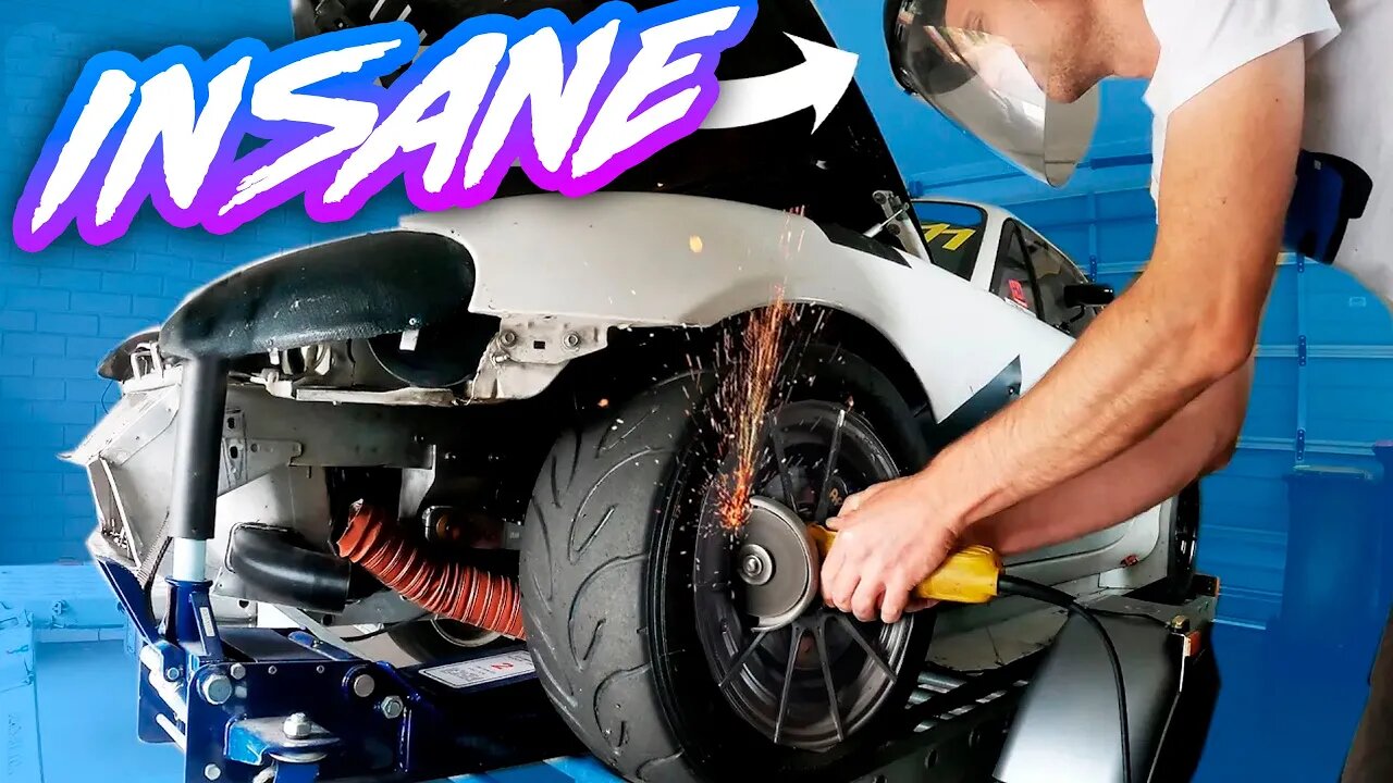 Extreme Solution to Removing a Stuck Wheel: Cutting it Off the Car!