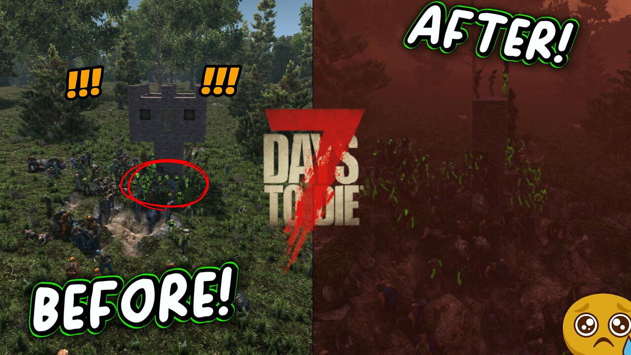 Beginners try to survive a BLOOD MOON! 7 Days to Die 1.0 Gameplay