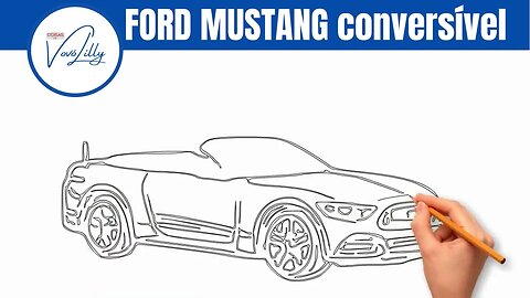 COMO DESENHAR | FORD MUSTANG CONVERSÍVEL | PASSO A PASSO. MUITO FÁCIL