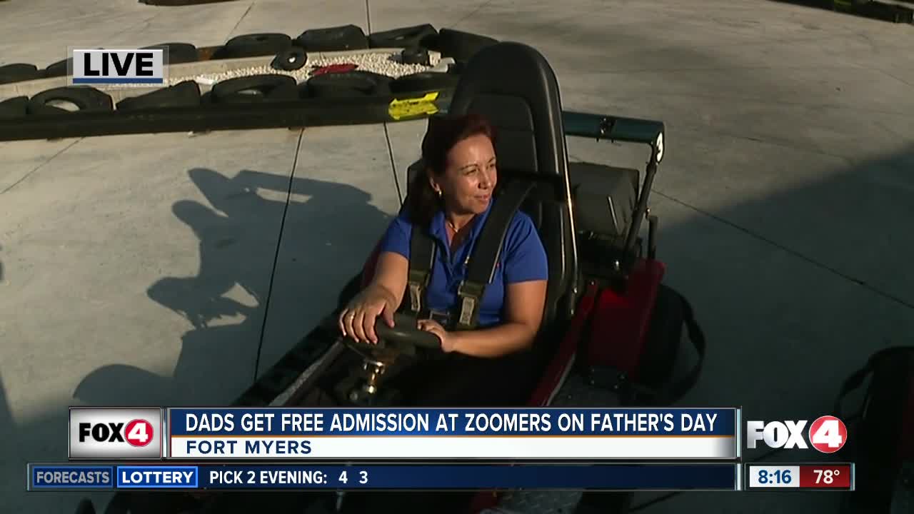 Dads get in free at Zoomers this Father's Day