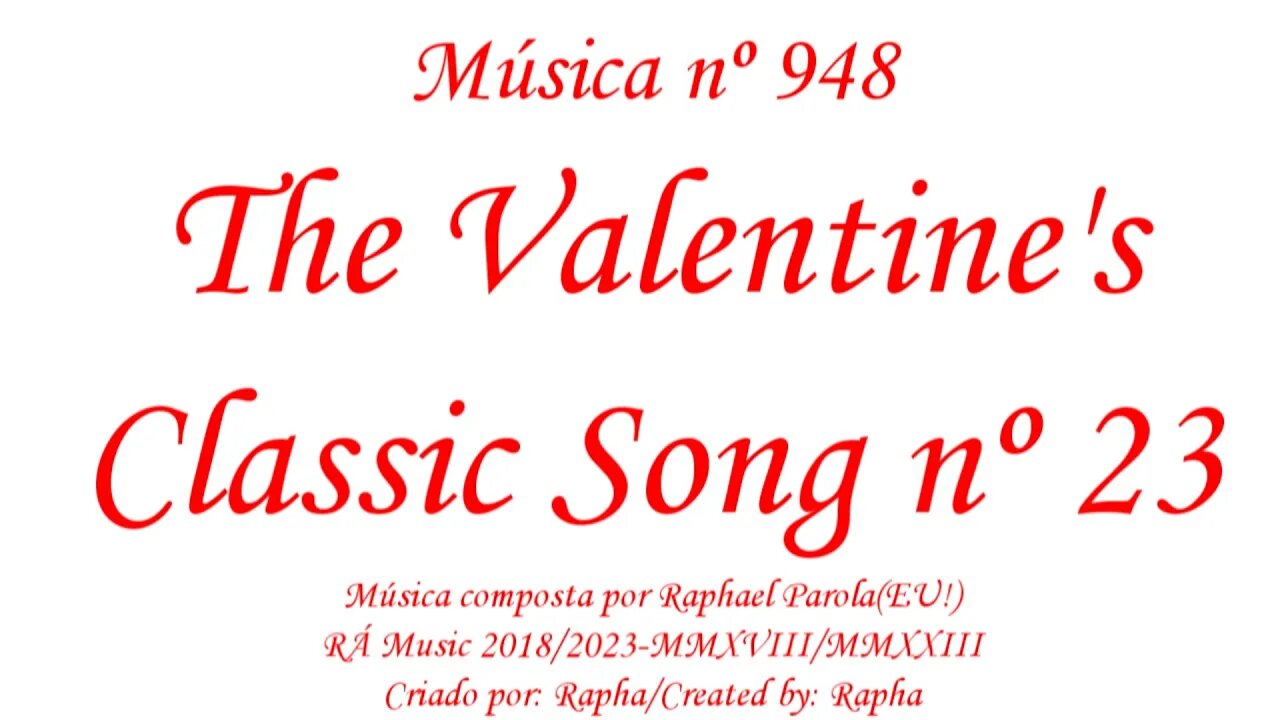 Música nº 948-The Valentine's Classic Song nº 23