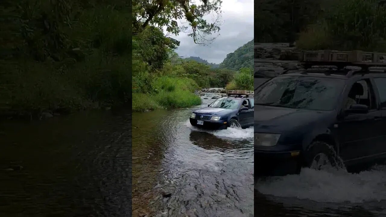 Lifted VW Jetta Wagon MK4 TDI doing lifted Jetta things, like river crossing