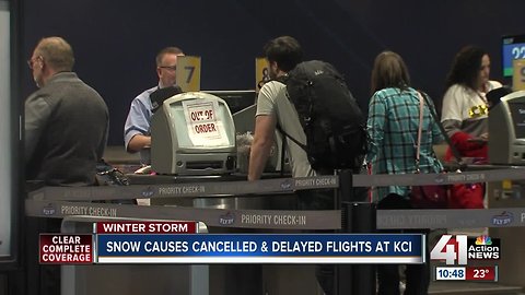 Winter storm halts flights at KCI Airport