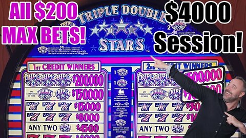 Triple Double Stars - $200/Spin! $4000 Session! Viewer Request Video - Potawatomi Hotel & Casino