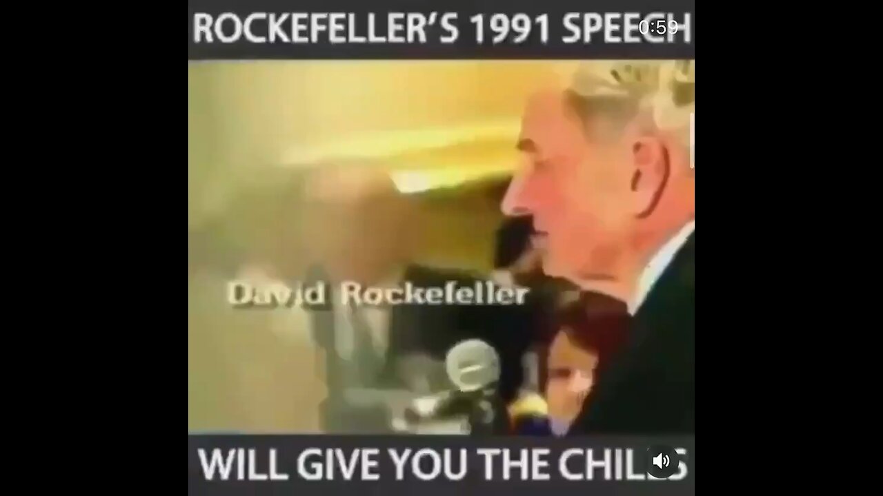 Rockefellers speech 1991, he thought it would stay private