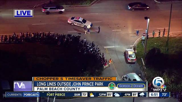 Chopper 5: Heavy traffic around John Prince Park for food asssitance