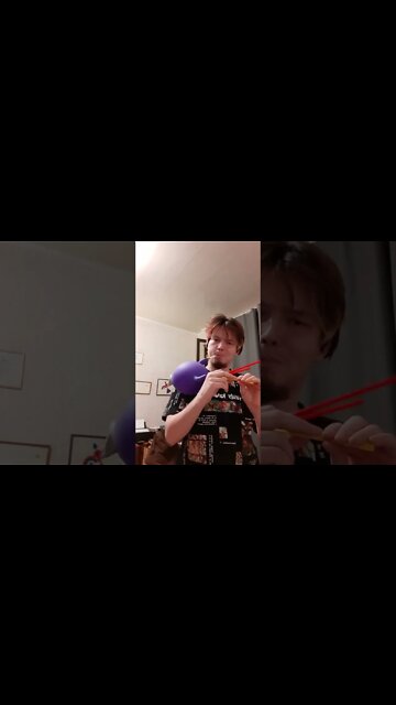 Guy makes bag pipes with glove #shorts