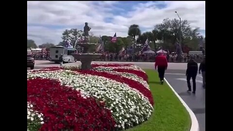 Outside of Trump International Golf Club yesterday on Presidents’ Day!