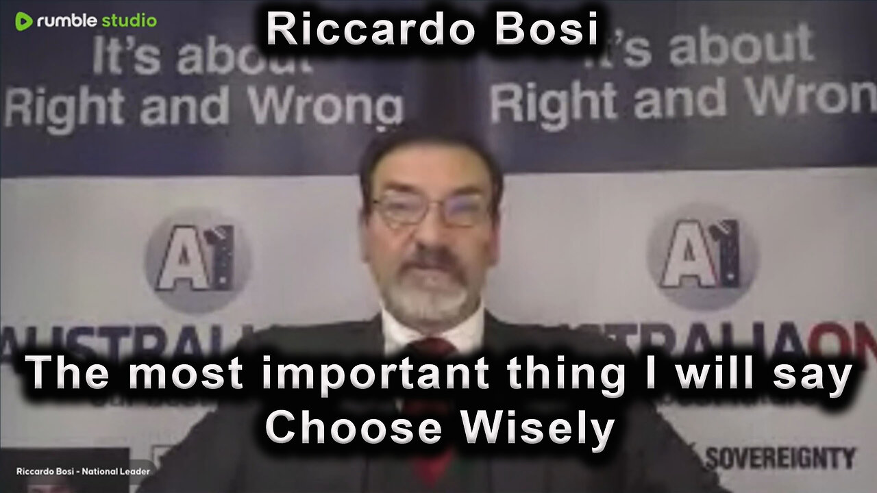 Riccardo Bosi - The most important thing I will say > CHOICE > Choose Wisely > NCSWIC