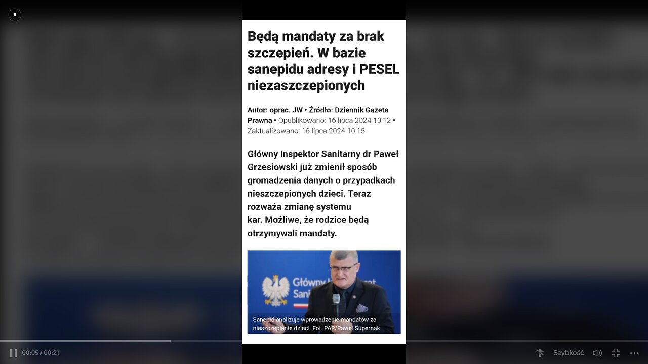 Mandaty za brak szczepień 2024