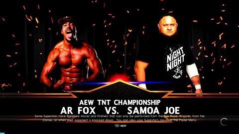 AEW Dynamite AR Fox vs Samoa Joe for the TNT Championship