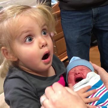 Baby Boy’s Crying Scares His Toddler Sister