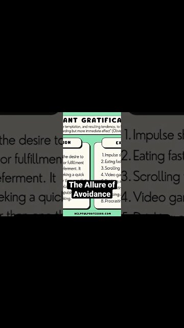 The Allure of Avoidance