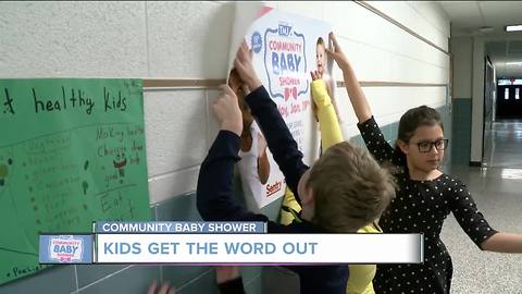 Oconomowoc 2nd graders help spread the word about TODAY'S TMJ4's Community Baby Shower