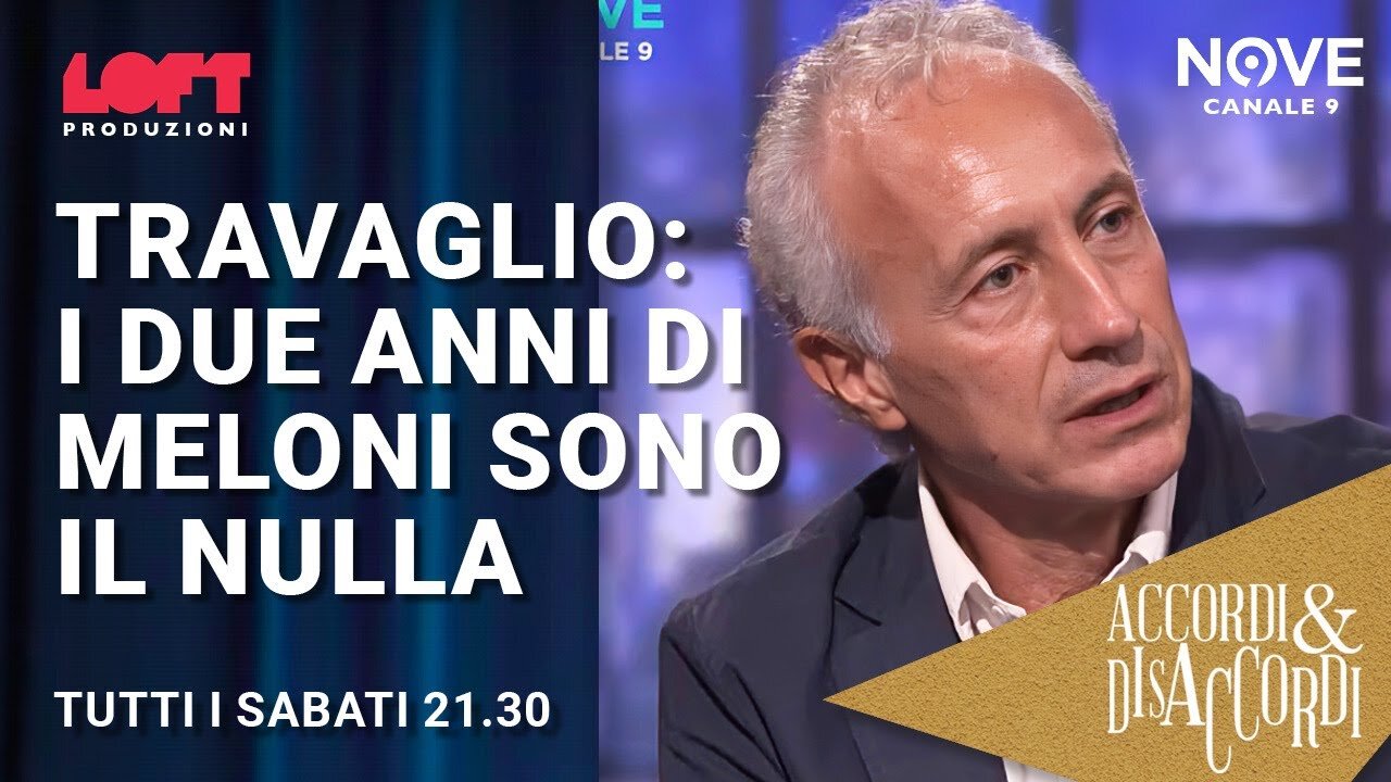 Travaglioin tv:i due anni di governo di Lady Aspen Merdoni detta Giorgia sono il nulla VOTO 10 per la paraculaggine agli italiani 'Il problema sono tutti gli italiani che non si sono mai accorti di nulla di tutti questi record e quello sbarchi 2023.