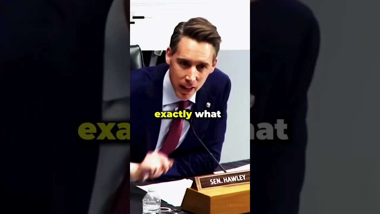 'WHY DO YOU CENSOR SPEECH?' Josh Hawley GRILLS Mayorkas 🤯 #shorts #politics #news