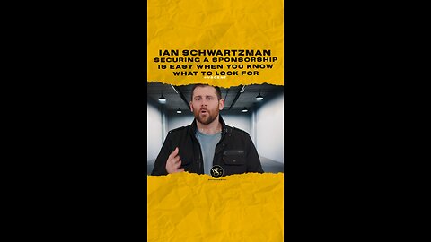 #ianschwartzman Securing a sponsorship is easy when you know what to look for.