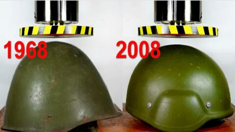 HYDRAULIC PRESS VS OLD AND MODERN ARMY HELMET