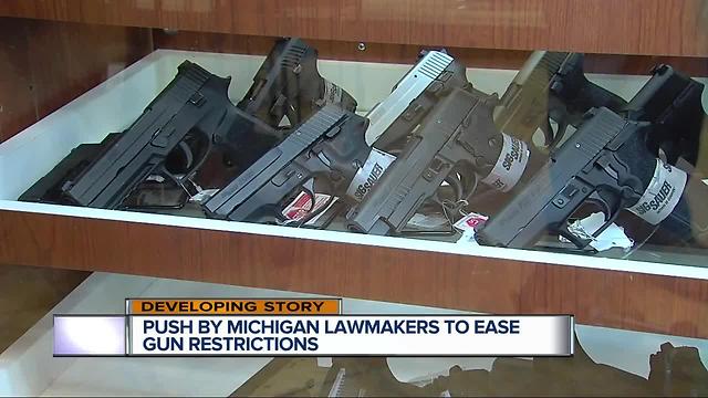 Push by Michigan lawmakers to ease gun restrictions