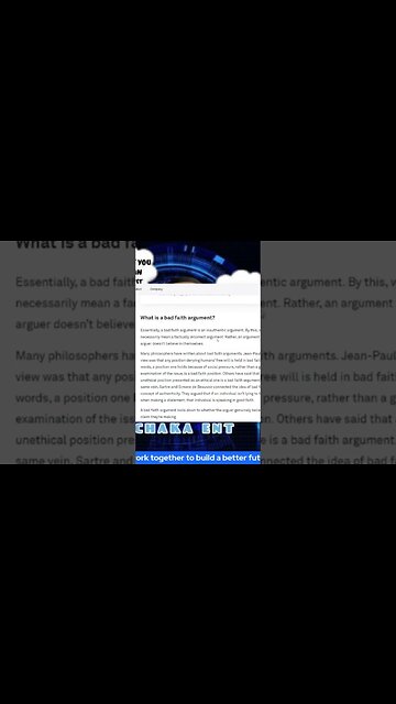 What is a bad faith argument