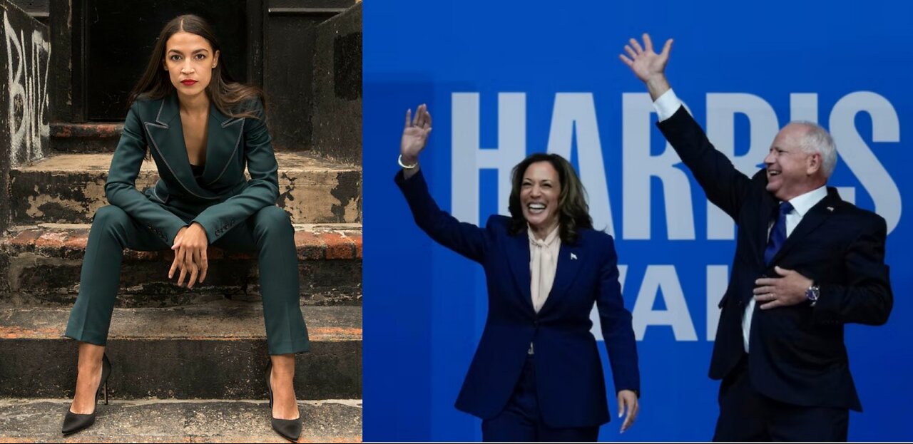 AOC Runs to Protect Kamala Harris & Tim Walz Lack Of Policy