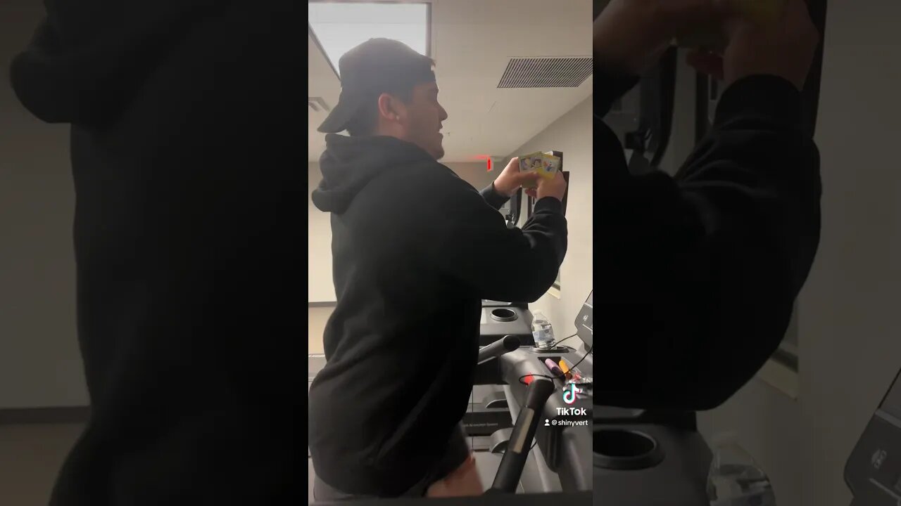 Opening Pokemon cards on a treadmill 🏃‍♂️