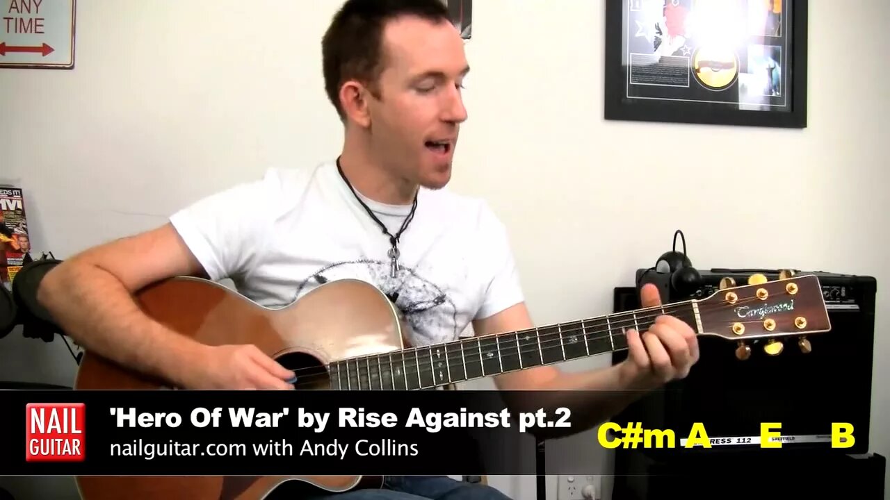 'Hero Of War' Rise Against Guitar Lesson pt.2 ★ Song Tutorial