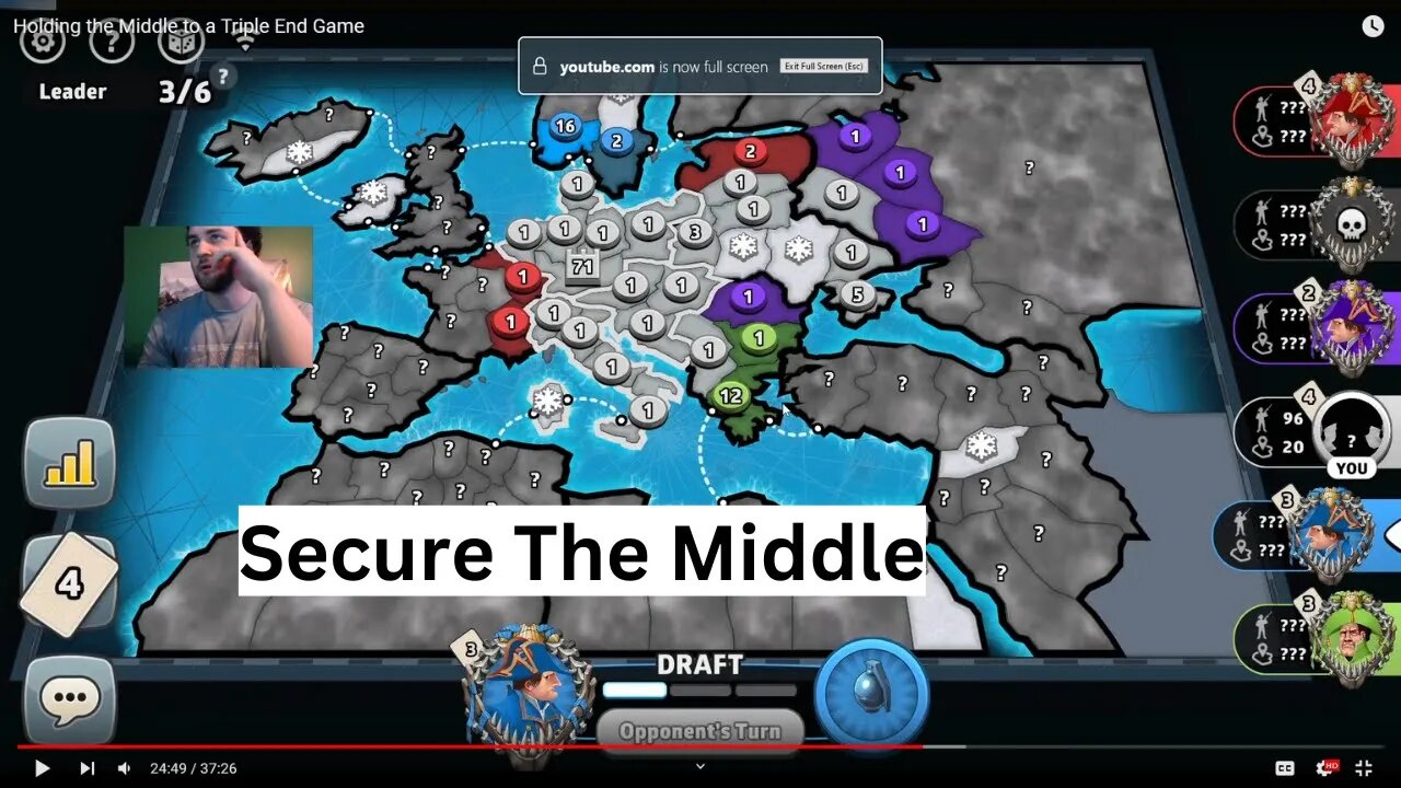 Holding the Middle to a Triple End Game