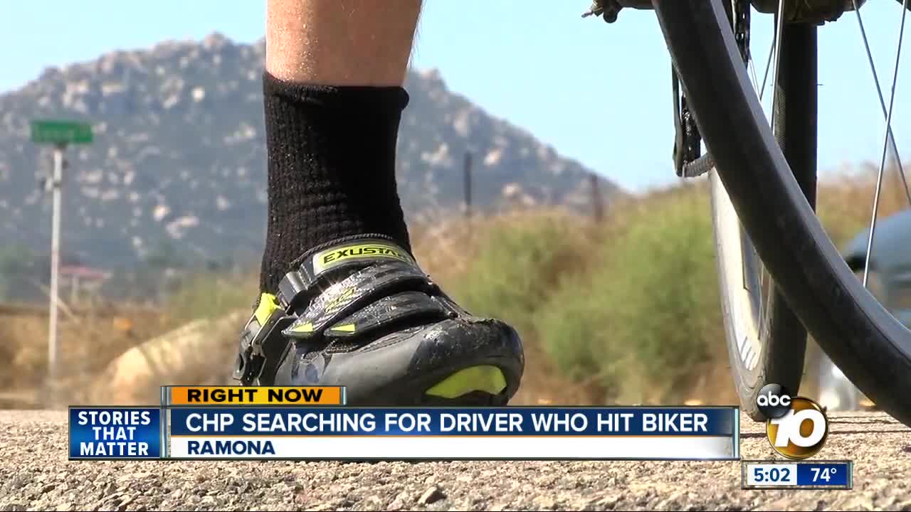 CHP searching for driver who hit biker