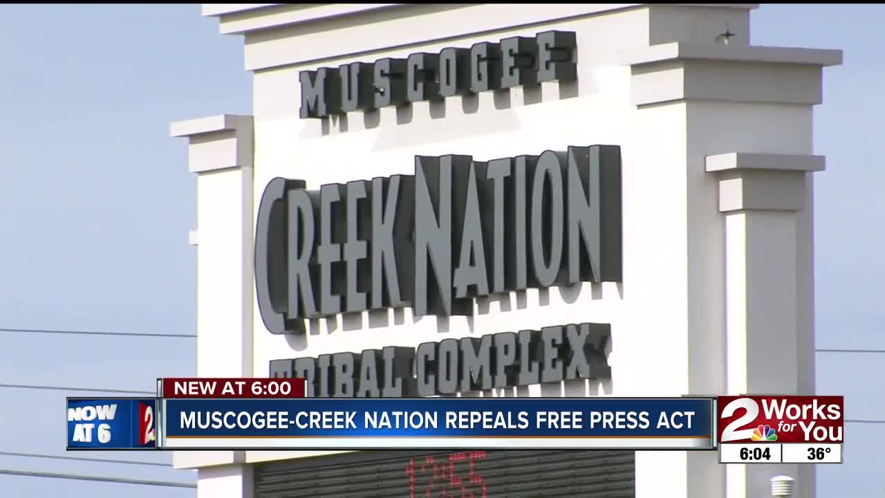 Muscogee Creek Nation repeals Free Press Act