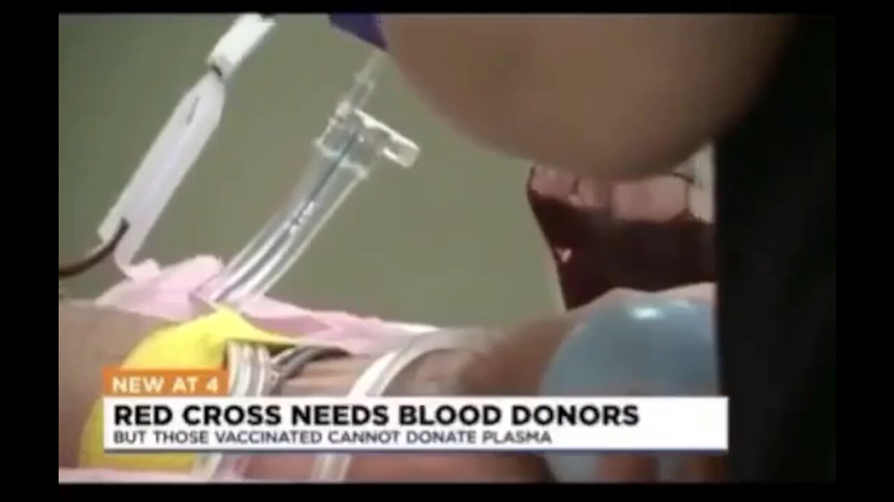 Red Cross needs blood from NON VACCINATED people
