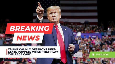 Trump Calmly Destroys Deep State Puppets When They Play The Race Card
