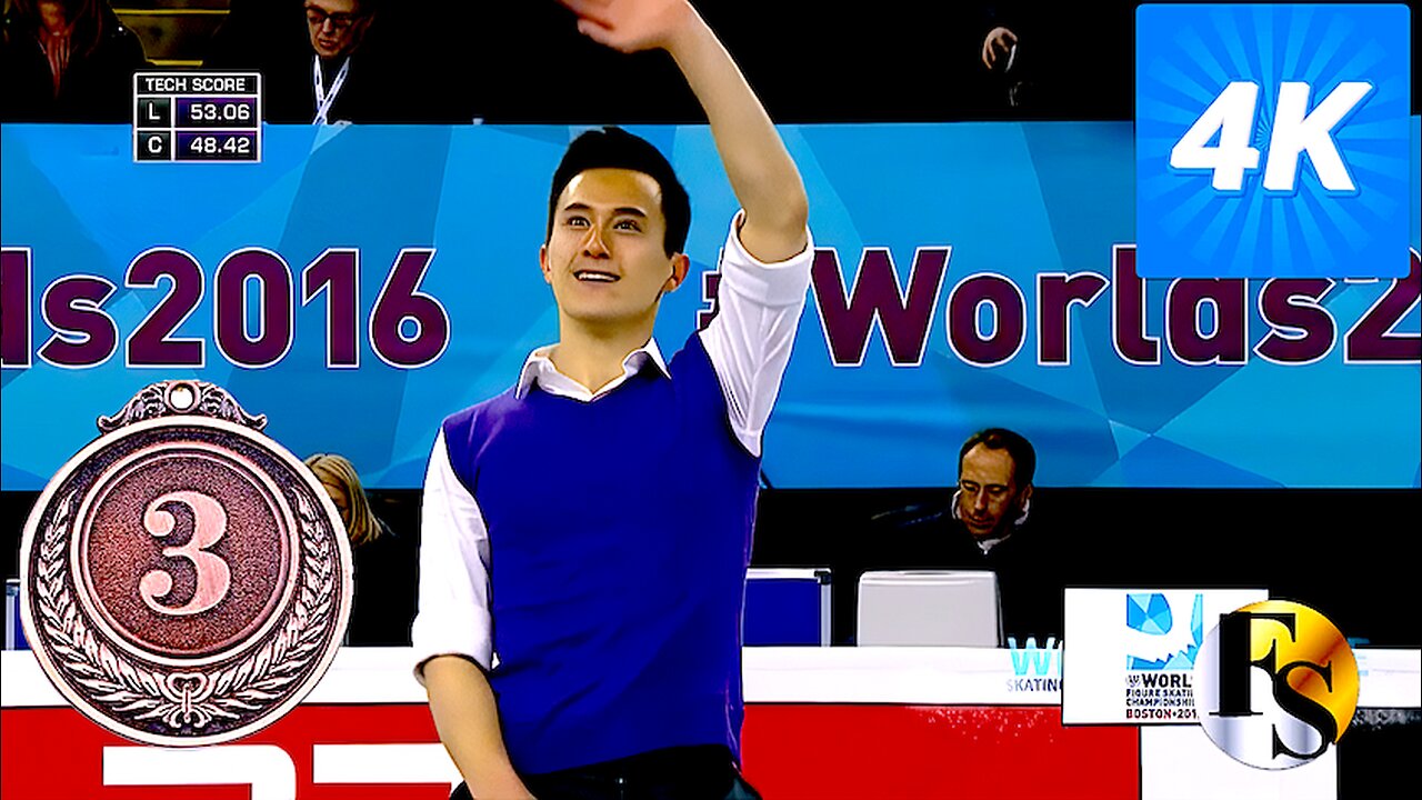 Patrick CHAN🇨🇦🥉Free Skate 2016 ISU Figure Skating Worlds (NBC.4K)