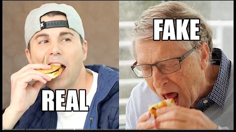 Feeding Bill Gates a Fake Burger to save the world)