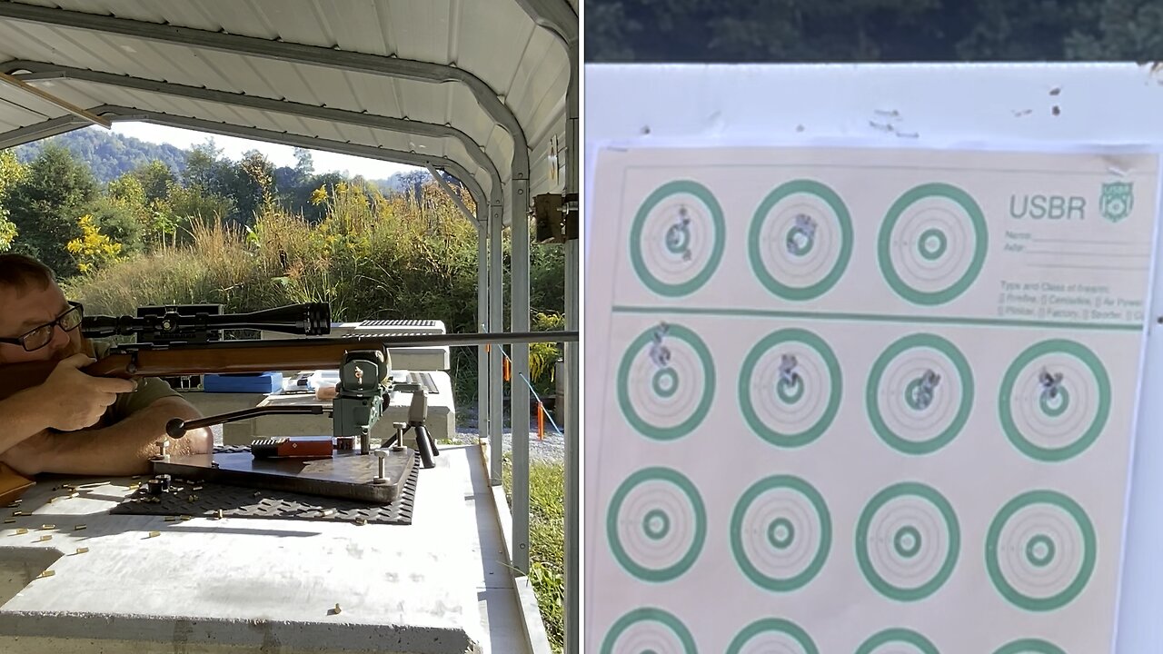 Group shooting with Winchester 75 at 50 yards