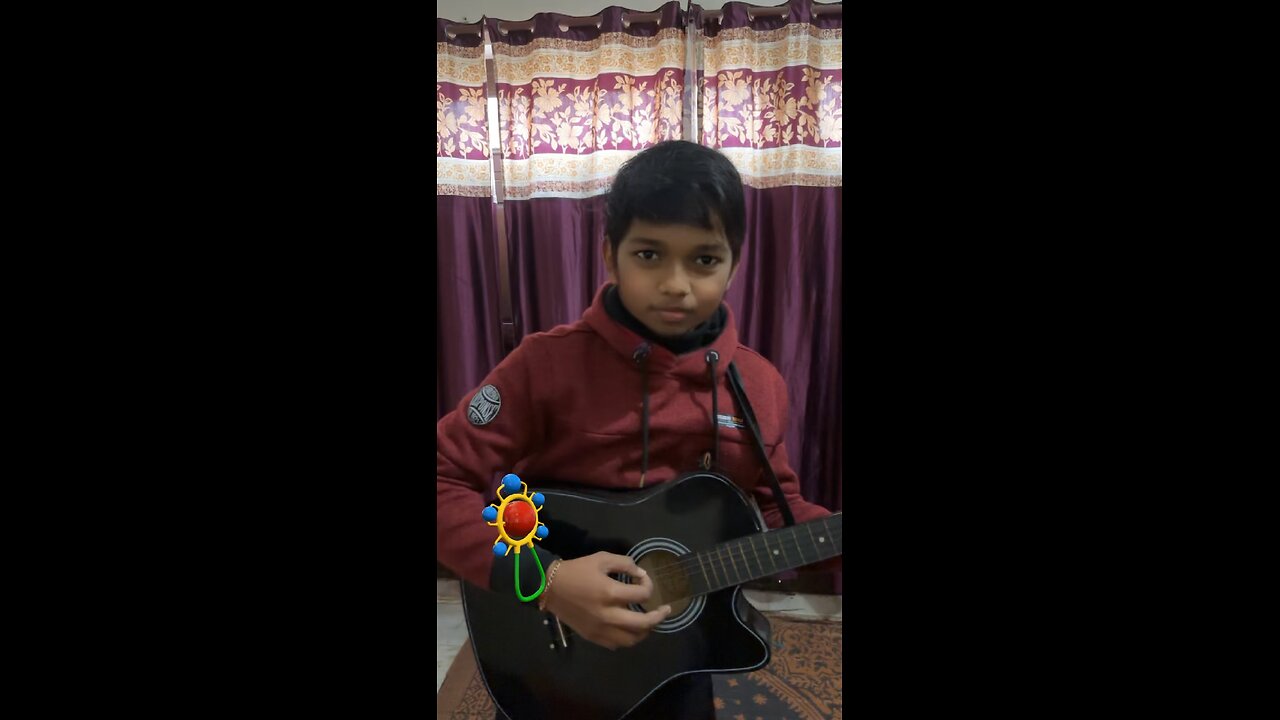 playing guitar