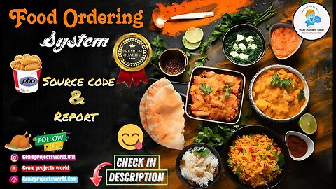 🥣Online Food Ordering System using PHP | 💎Premium Project with Source Code and Report💎