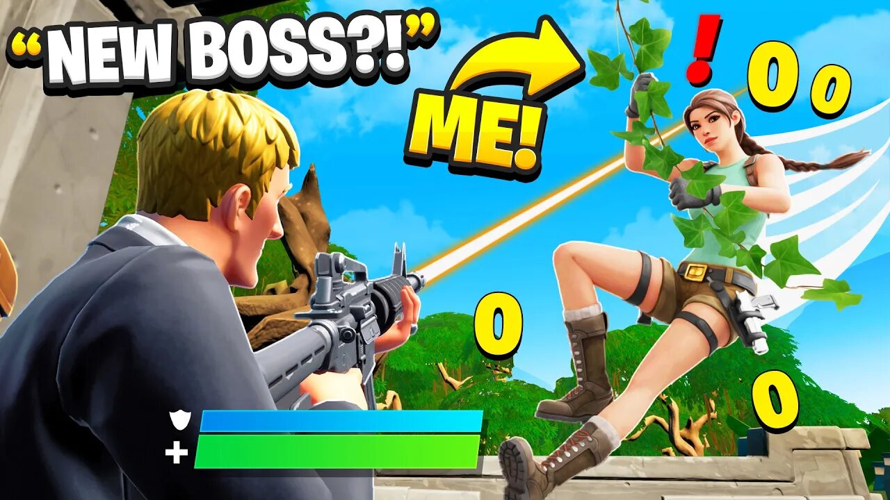 I Pretended To Be BOSS Lara Croft.. (Fortnite)