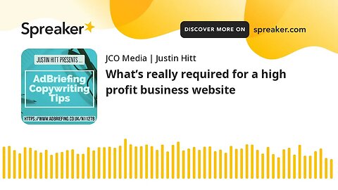 What’s really required for a high profit business website