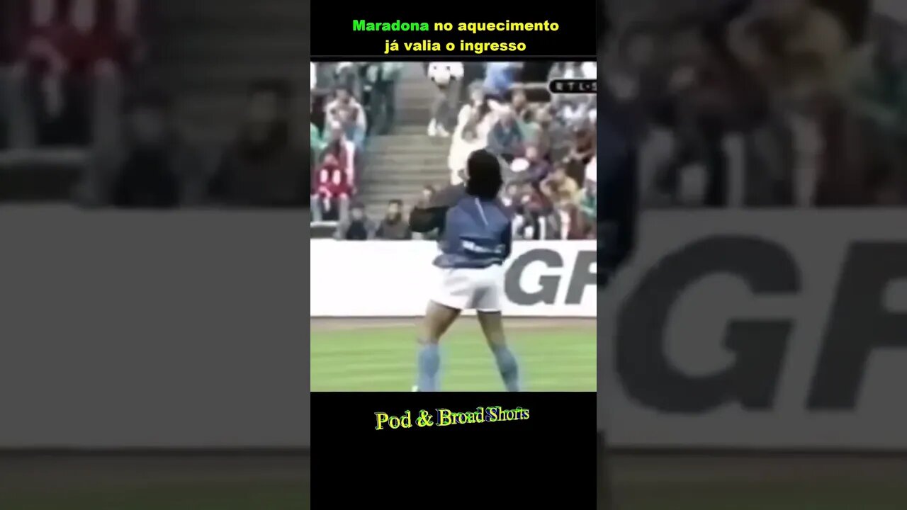 Maradona no aquecimento já valia o ingresso