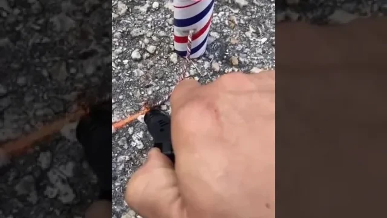 Tiny but Ninja Fire works Missile! See the impact!! #shorts