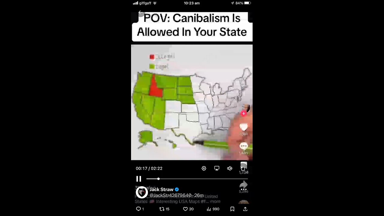 Where in America cannibalism is allowed