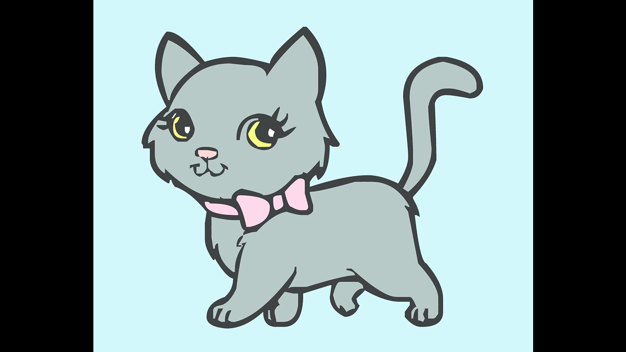 Very Easy! How to turn Words Cat Into a Cartoon Cat. (Wordtoons) learning step by step for kid