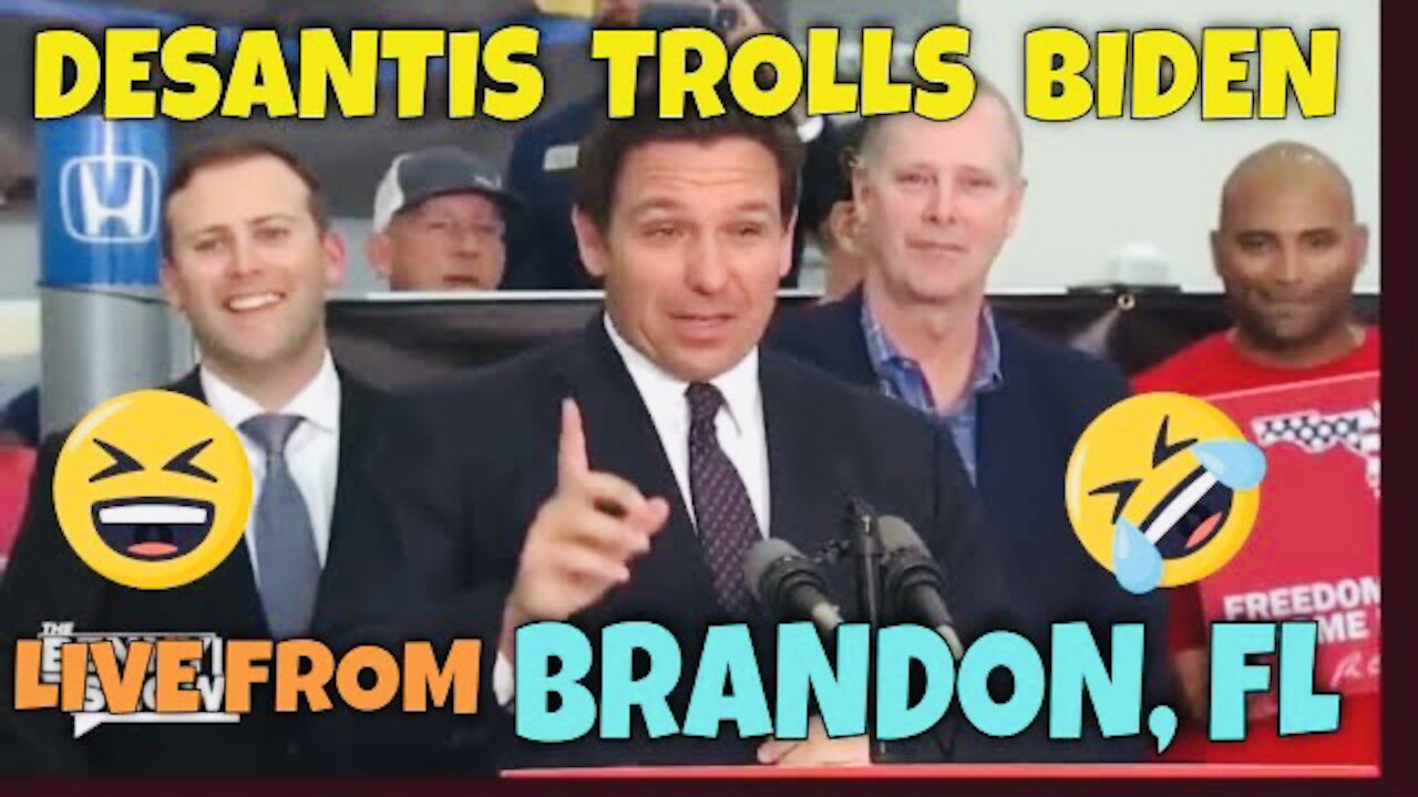 DeSantis TROLLS Biden from BRANDON, FL! 🤣😆 LET’S GO BRANDON!