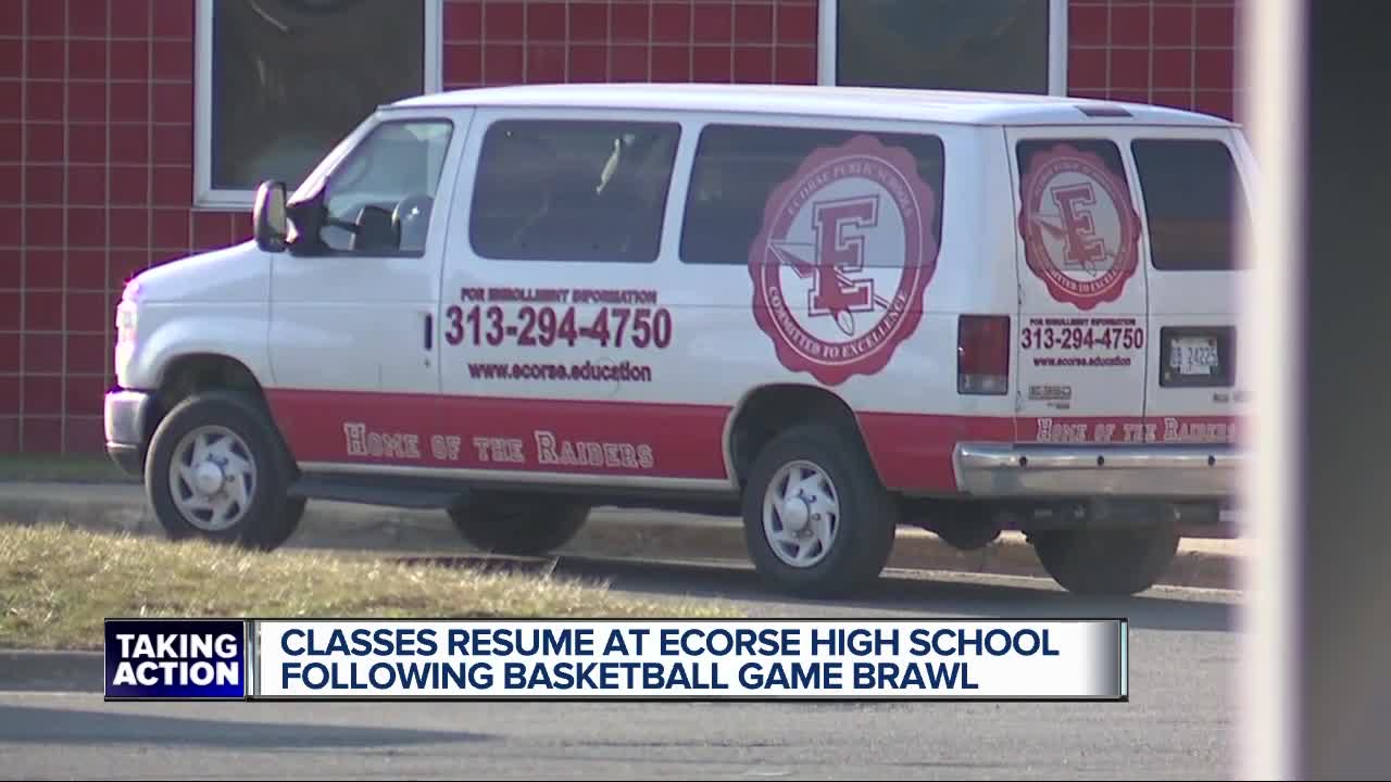 Classes resume at Ecorse High School following basketball game brawl